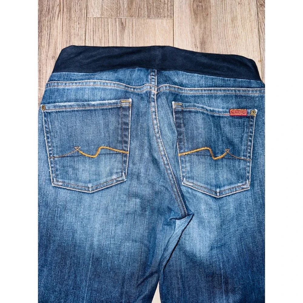 WB6 Pea in Pod‎ 7FAM 7 For All Mankind Maternity Jeans Medium Wash Denim Bootcut